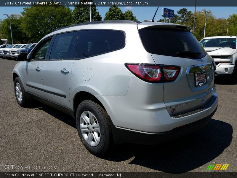 Silver Ice Metallic / Dark Titanium/Light Titanium 2017 Chevrolet Traverse LS AWD