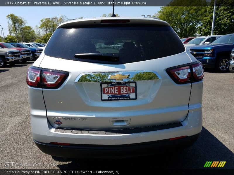 Silver Ice Metallic / Dark Titanium/Light Titanium 2017 Chevrolet Traverse LS AWD