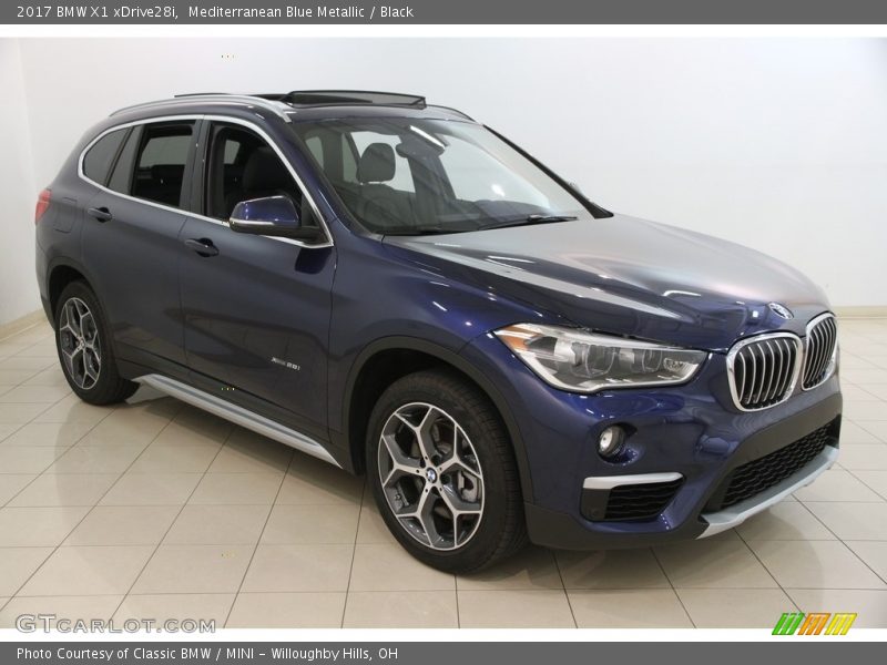 Mediterranean Blue Metallic / Black 2017 BMW X1 xDrive28i