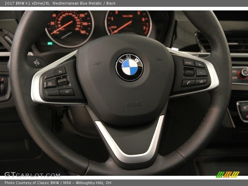 Mediterranean Blue Metallic / Black 2017 BMW X1 xDrive28i