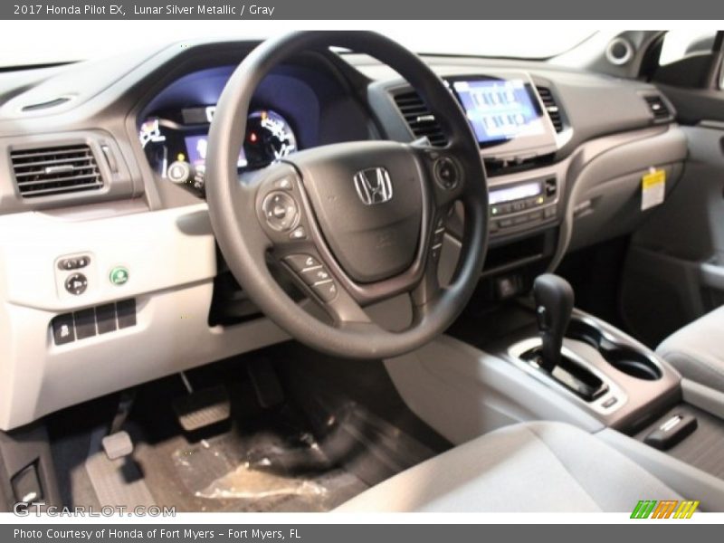 Lunar Silver Metallic / Gray 2017 Honda Pilot EX