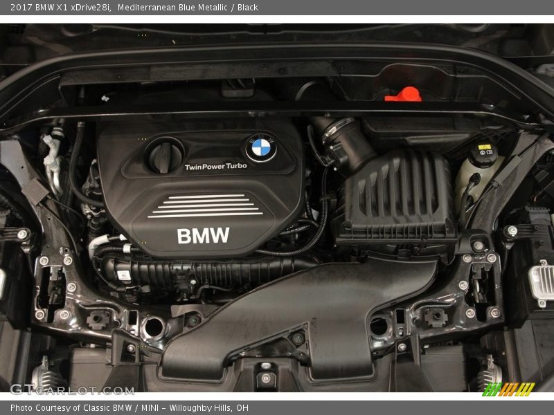 Mediterranean Blue Metallic / Black 2017 BMW X1 xDrive28i