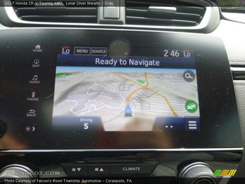 Lunar Silver Metallic / Gray 2017 Honda CR-V Touring AWD