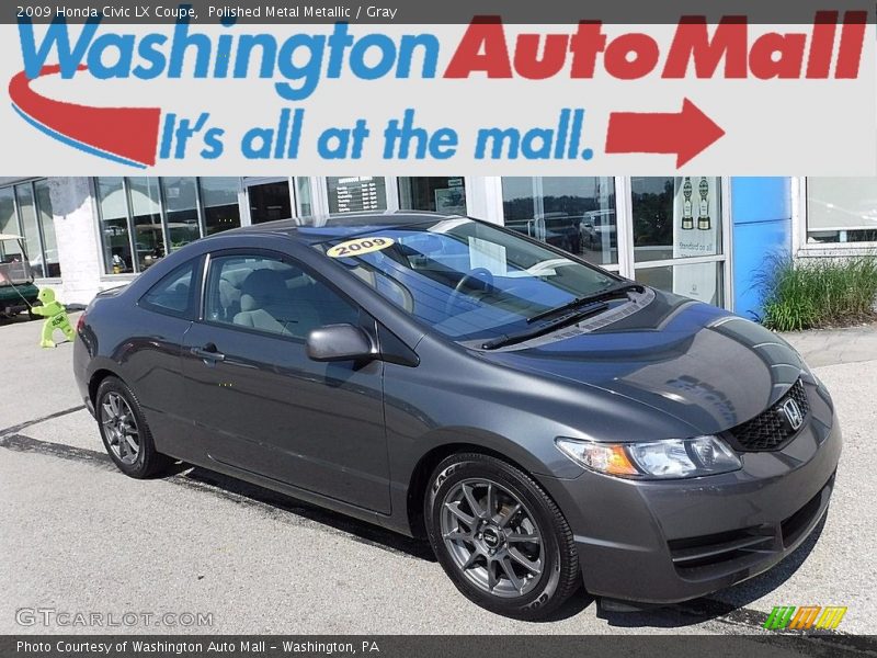Polished Metal Metallic / Gray 2009 Honda Civic LX Coupe