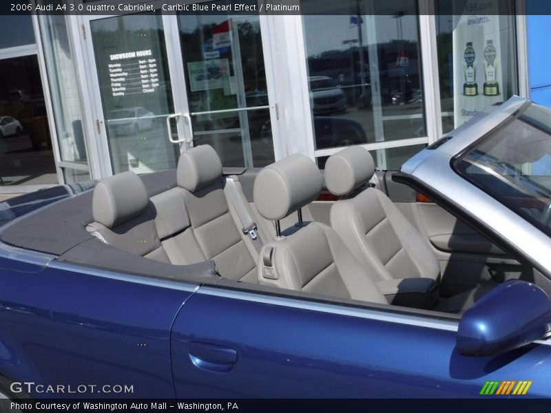 Caribic Blue Pearl Effect / Platinum 2006 Audi A4 3.0 quattro Cabriolet