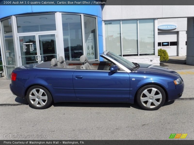 Caribic Blue Pearl Effect / Platinum 2006 Audi A4 3.0 quattro Cabriolet