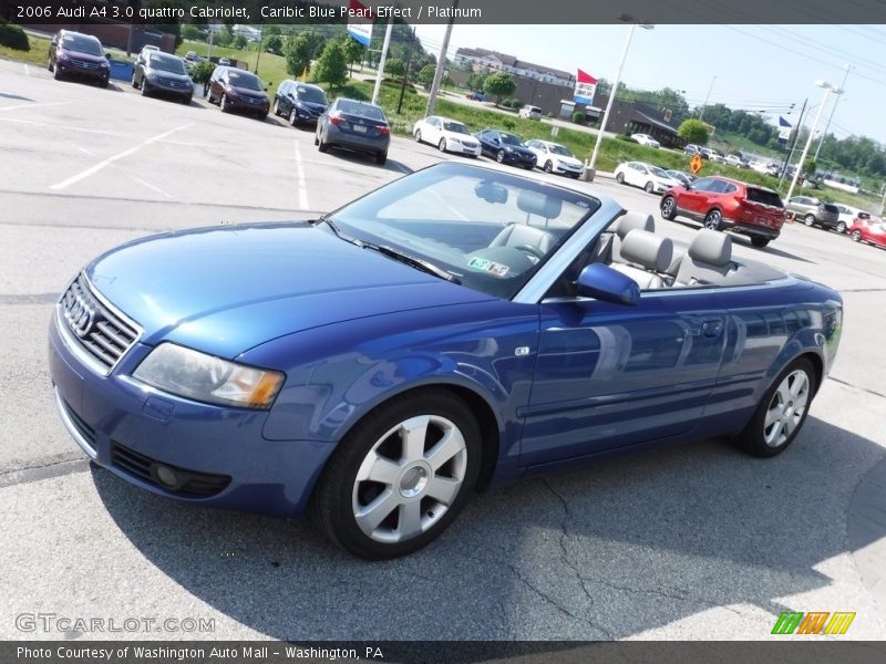 Caribic Blue Pearl Effect / Platinum 2006 Audi A4 3.0 quattro Cabriolet