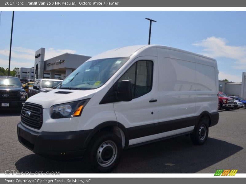 Oxford White / Pewter 2017 Ford Transit Van 250 MR Regular