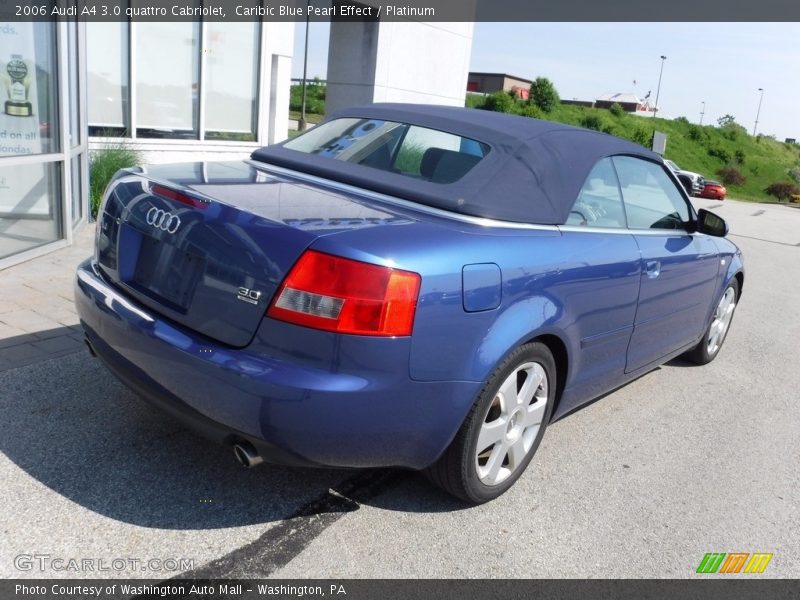 Caribic Blue Pearl Effect / Platinum 2006 Audi A4 3.0 quattro Cabriolet