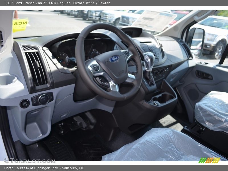Oxford White / Pewter 2017 Ford Transit Van 250 MR Regular