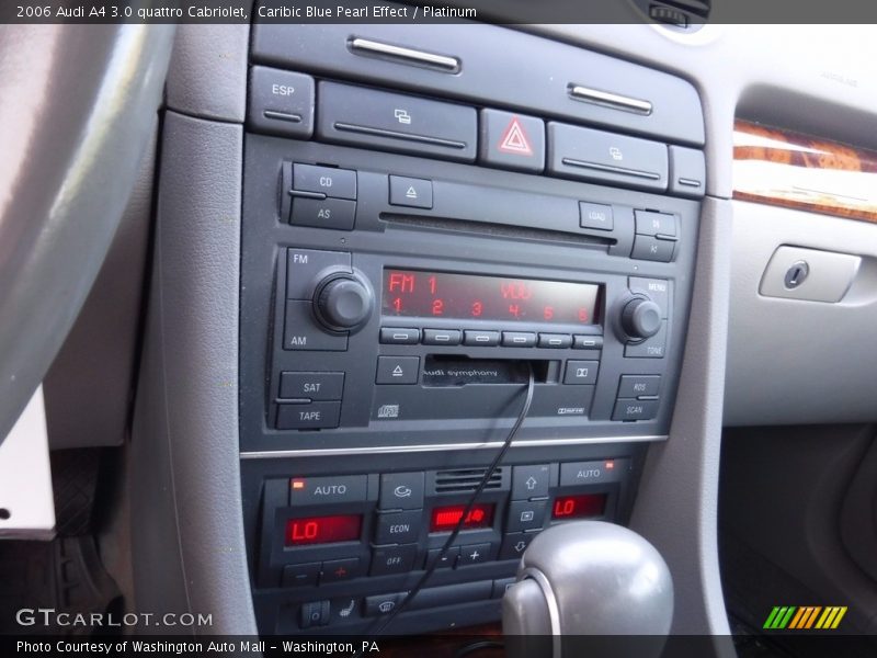 Caribic Blue Pearl Effect / Platinum 2006 Audi A4 3.0 quattro Cabriolet