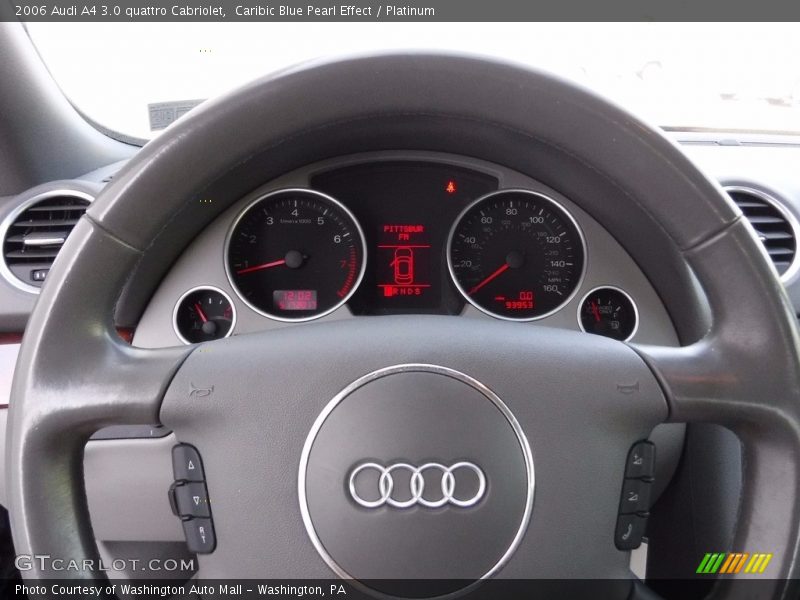 Caribic Blue Pearl Effect / Platinum 2006 Audi A4 3.0 quattro Cabriolet
