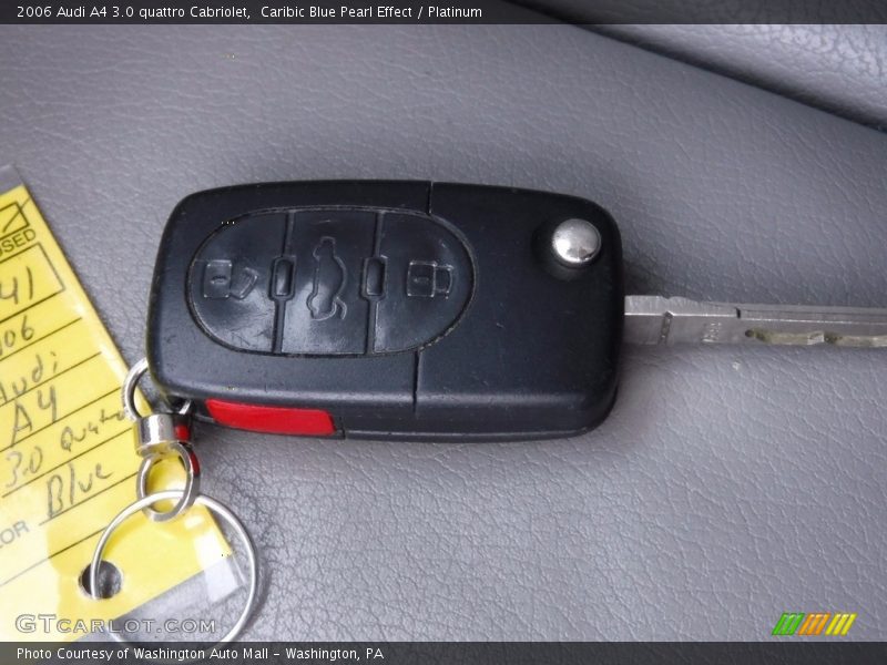Caribic Blue Pearl Effect / Platinum 2006 Audi A4 3.0 quattro Cabriolet