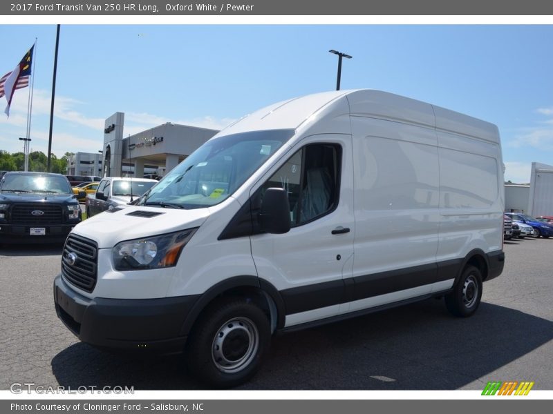 Oxford White / Pewter 2017 Ford Transit Van 250 HR Long