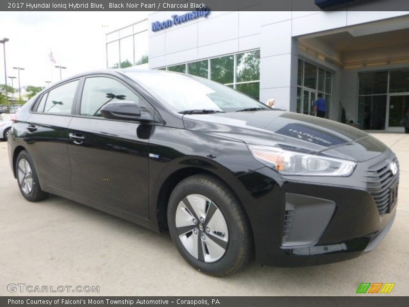 Black Noir Pearl / Charcoal Black 2017 Hyundai Ioniq Hybrid Blue