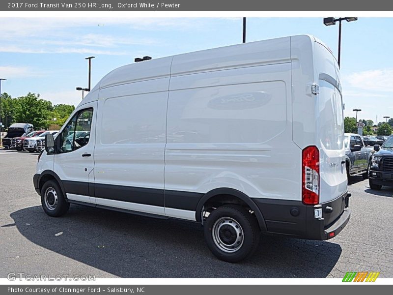 Oxford White / Pewter 2017 Ford Transit Van 250 HR Long