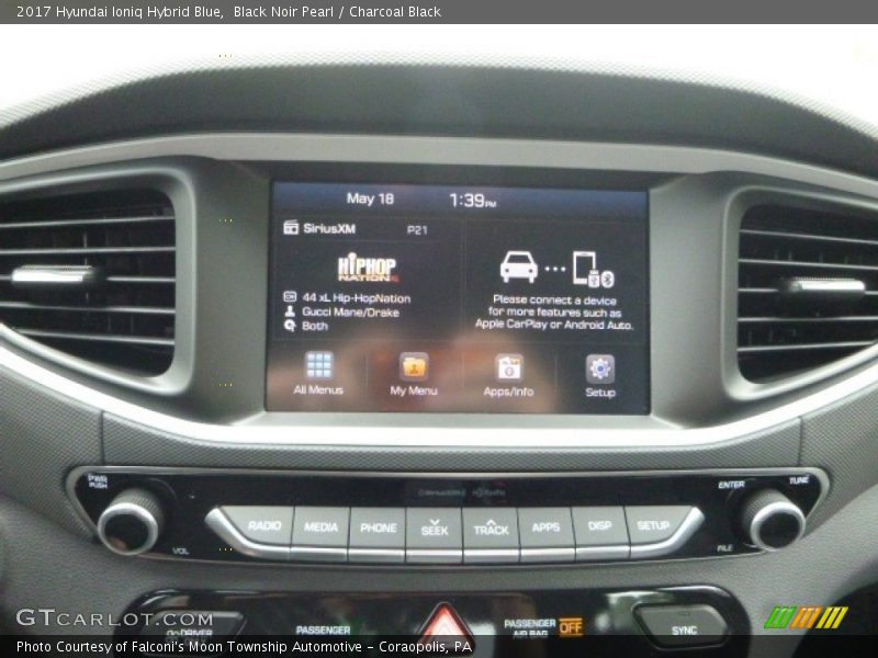Black Noir Pearl / Charcoal Black 2017 Hyundai Ioniq Hybrid Blue