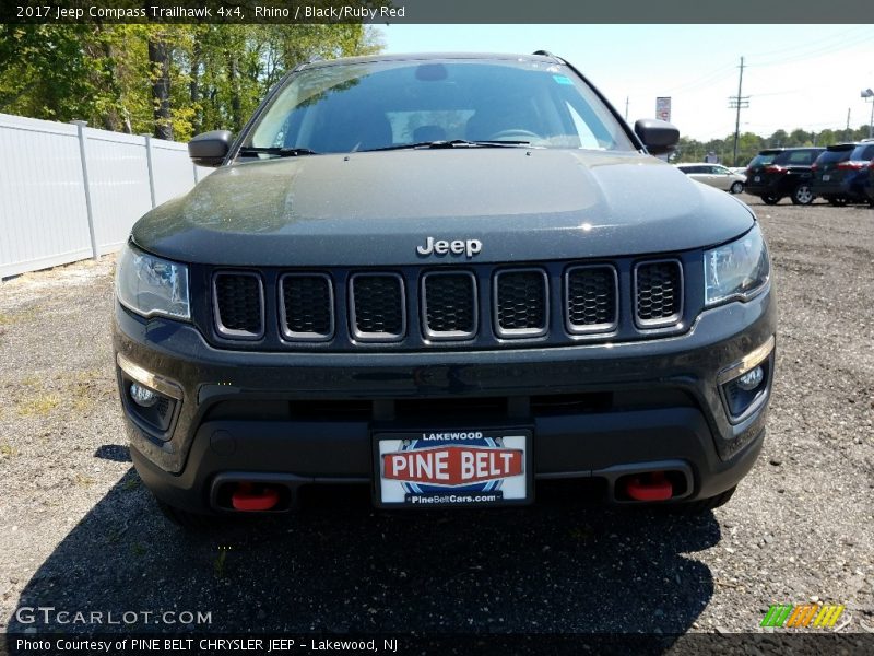 Rhino / Black/Ruby Red 2017 Jeep Compass Trailhawk 4x4