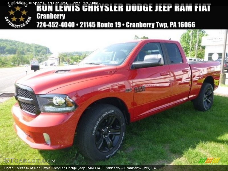 Flame Red / Black 2017 Ram 1500 Sport Quad Cab 4x4
