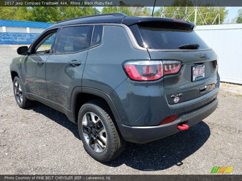 Rhino / Black/Ruby Red 2017 Jeep Compass Trailhawk 4x4