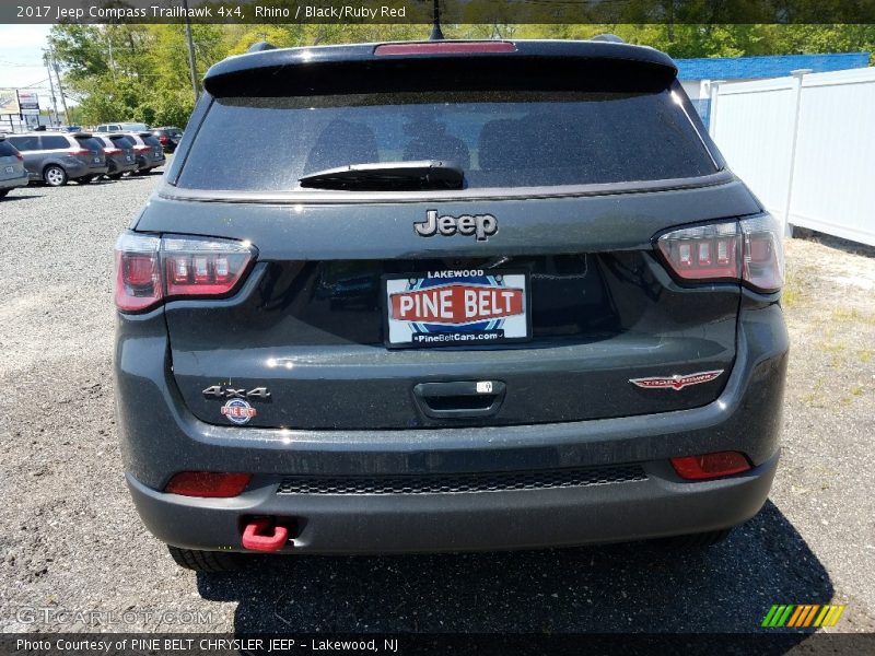 Rhino / Black/Ruby Red 2017 Jeep Compass Trailhawk 4x4