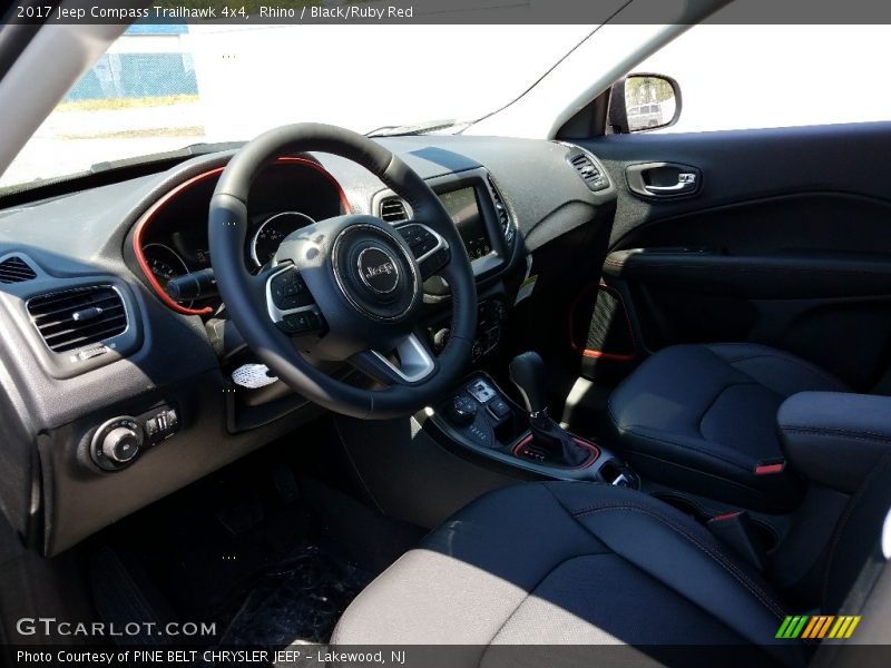 Rhino / Black/Ruby Red 2017 Jeep Compass Trailhawk 4x4