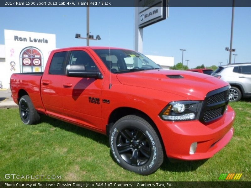 Flame Red / Black 2017 Ram 1500 Sport Quad Cab 4x4