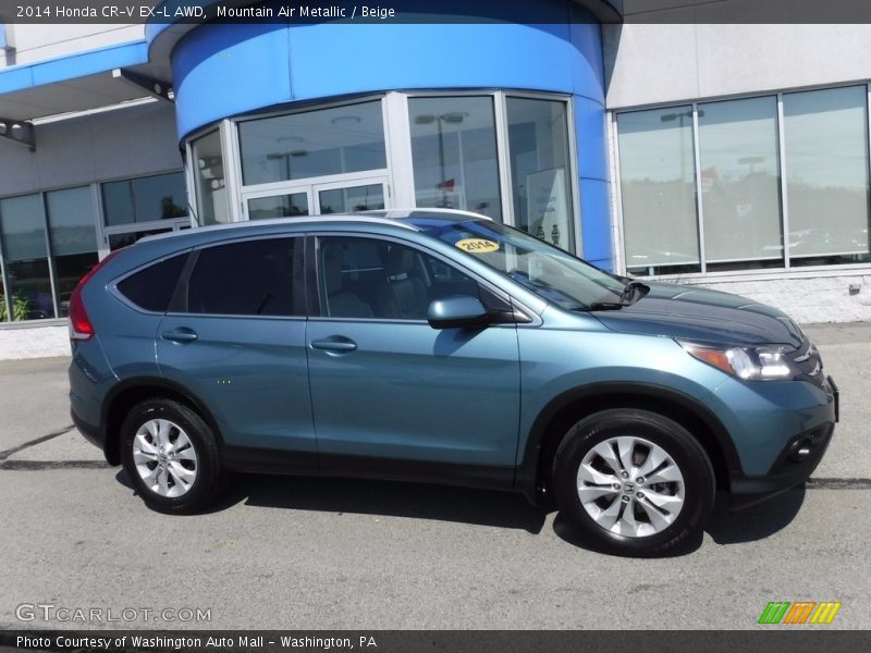 Mountain Air Metallic / Beige 2014 Honda CR-V EX-L AWD