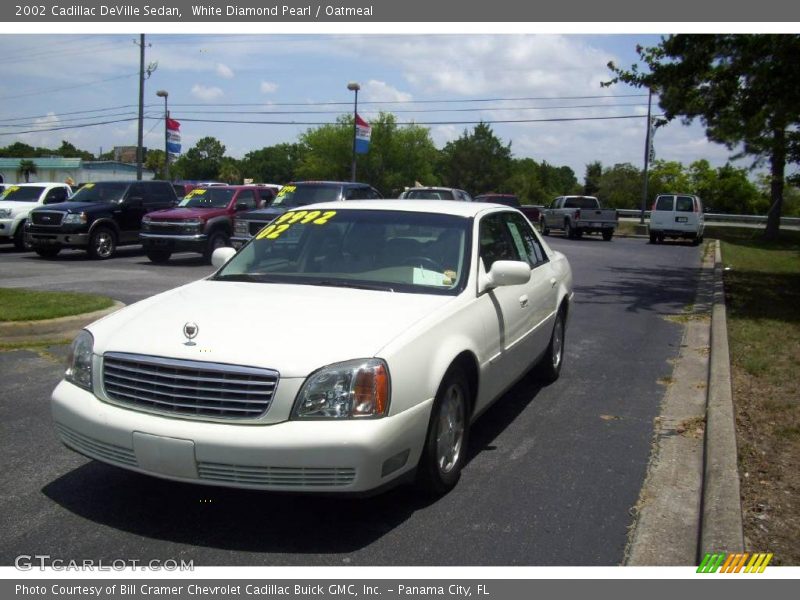 White Diamond Pearl / Oatmeal 2002 Cadillac DeVille Sedan