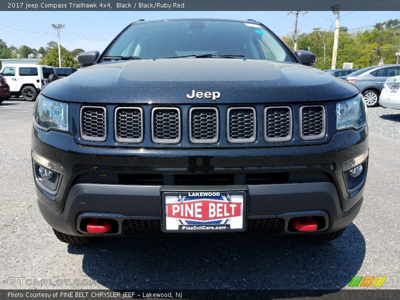 Black / Black/Ruby Red 2017 Jeep Compass Trailhawk 4x4