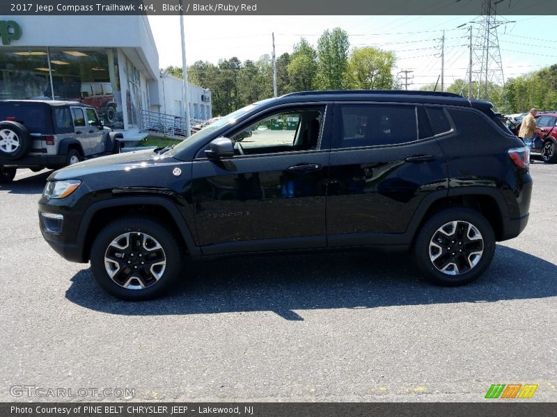 Black / Black/Ruby Red 2017 Jeep Compass Trailhawk 4x4