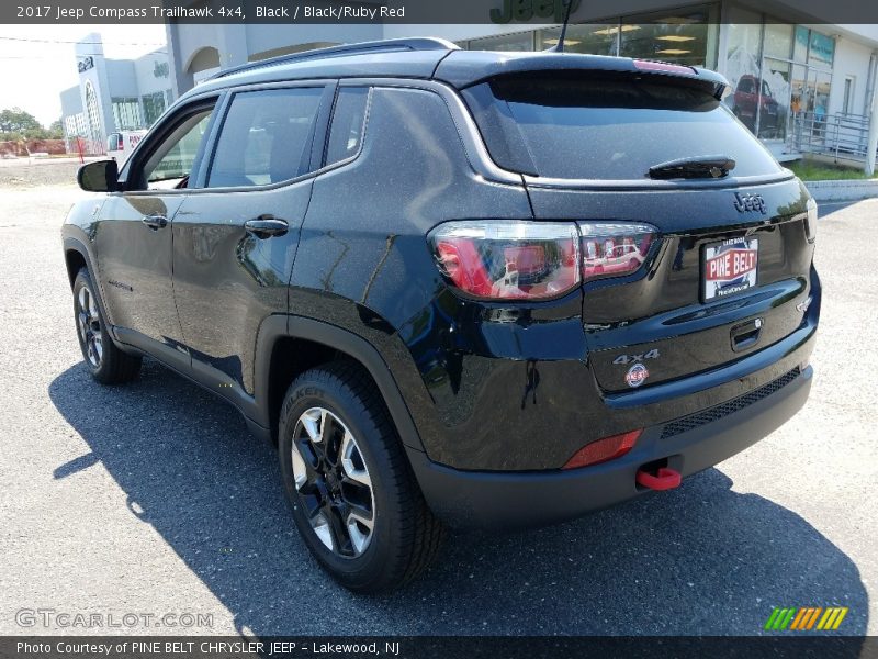 Black / Black/Ruby Red 2017 Jeep Compass Trailhawk 4x4