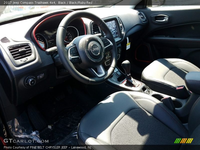 Black / Black/Ruby Red 2017 Jeep Compass Trailhawk 4x4