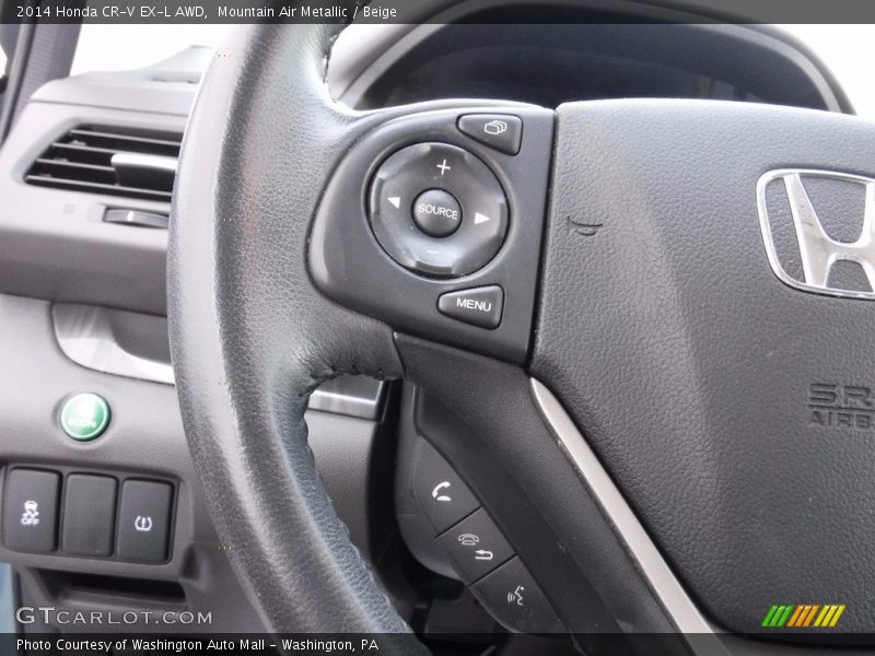 Mountain Air Metallic / Beige 2014 Honda CR-V EX-L AWD