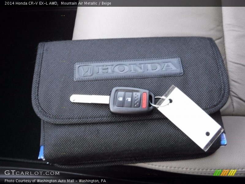 Mountain Air Metallic / Beige 2014 Honda CR-V EX-L AWD