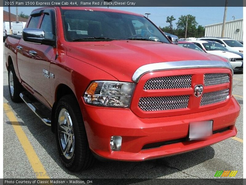 Flame Red / Black/Diesel Gray 2015 Ram 1500 Express Crew Cab 4x4