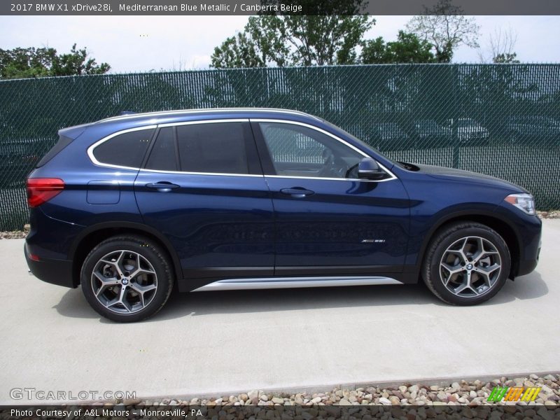 Mediterranean Blue Metallic / Canberra Beige 2017 BMW X1 xDrive28i