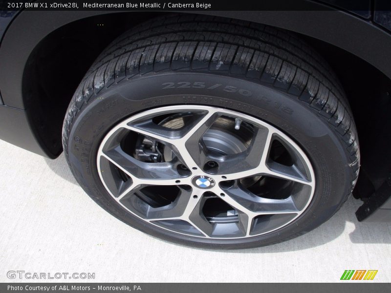 Mediterranean Blue Metallic / Canberra Beige 2017 BMW X1 xDrive28i