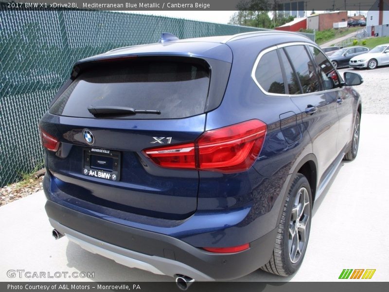 Mediterranean Blue Metallic / Canberra Beige 2017 BMW X1 xDrive28i