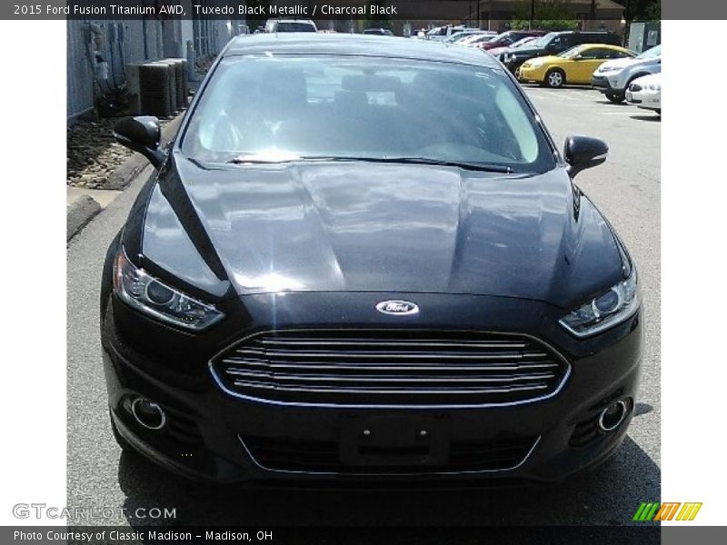 Tuxedo Black Metallic / Charcoal Black 2015 Ford Fusion Titanium AWD