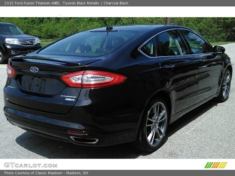 Tuxedo Black Metallic / Charcoal Black 2015 Ford Fusion Titanium AWD