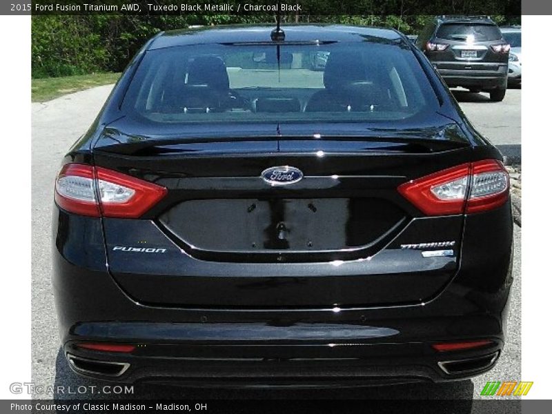 Tuxedo Black Metallic / Charcoal Black 2015 Ford Fusion Titanium AWD