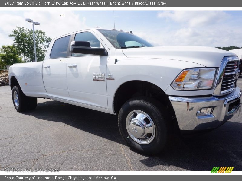 Bright White / Black/Diesel Gray 2017 Ram 3500 Big Horn Crew Cab 4x4 Dual Rear Wheel