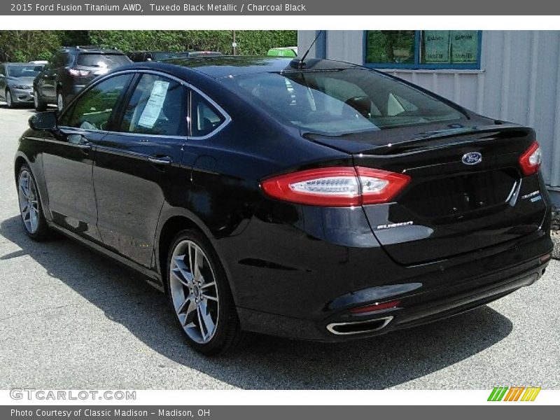 Tuxedo Black Metallic / Charcoal Black 2015 Ford Fusion Titanium AWD