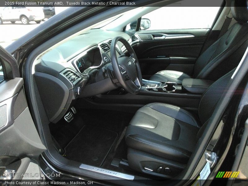 Tuxedo Black Metallic / Charcoal Black 2015 Ford Fusion Titanium AWD