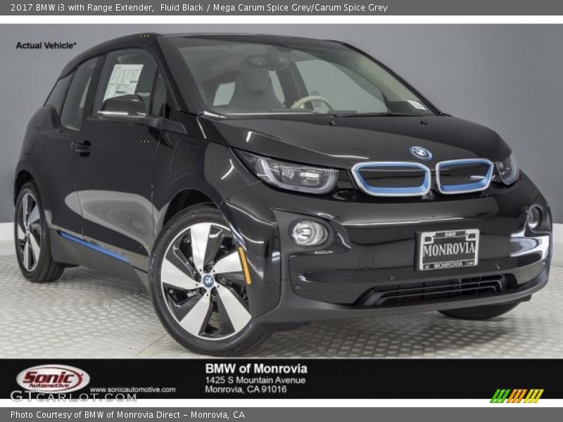 Fluid Black / Mega Carum Spice Grey/Carum Spice Grey 2017 BMW i3 with Range Extender