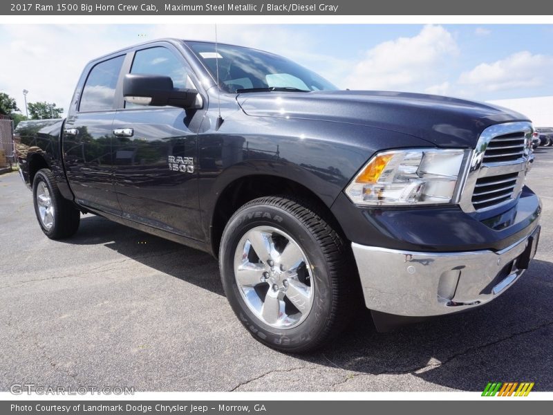 Maximum Steel Metallic / Black/Diesel Gray 2017 Ram 1500 Big Horn Crew Cab