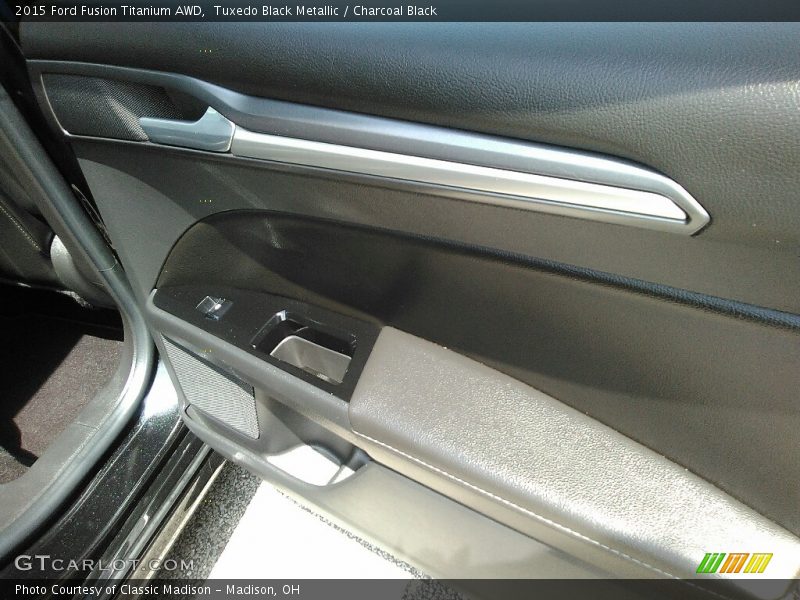 Tuxedo Black Metallic / Charcoal Black 2015 Ford Fusion Titanium AWD