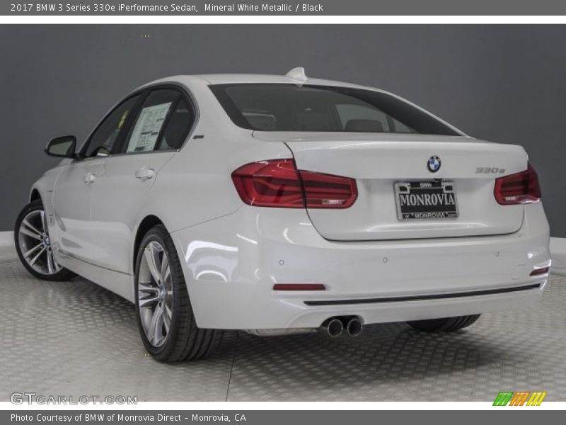 Mineral White Metallic / Black 2017 BMW 3 Series 330e iPerfomance Sedan