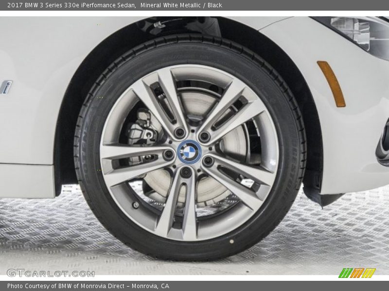 Mineral White Metallic / Black 2017 BMW 3 Series 330e iPerfomance Sedan